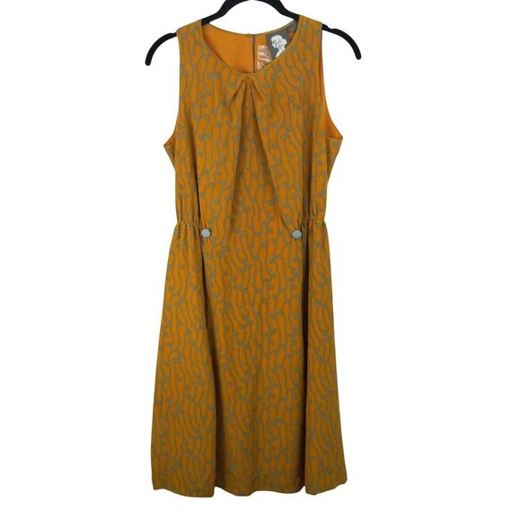 Girls From Savoy Anthropologie Yellow Silk Sleeveless Dress Size 6 - Picture 1 of 5